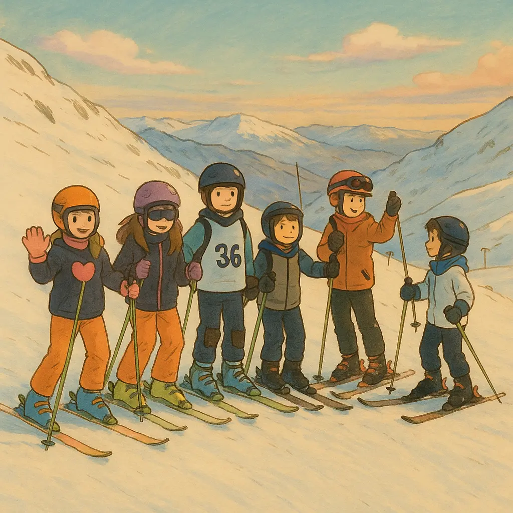 Beginner snow skiing lessons in Greece